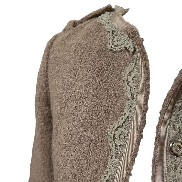 BANANA REPUBLIC Size 0 XSmall Wool Blend Military Chantelle Style Jacket Blazer - Picture 3 of 13